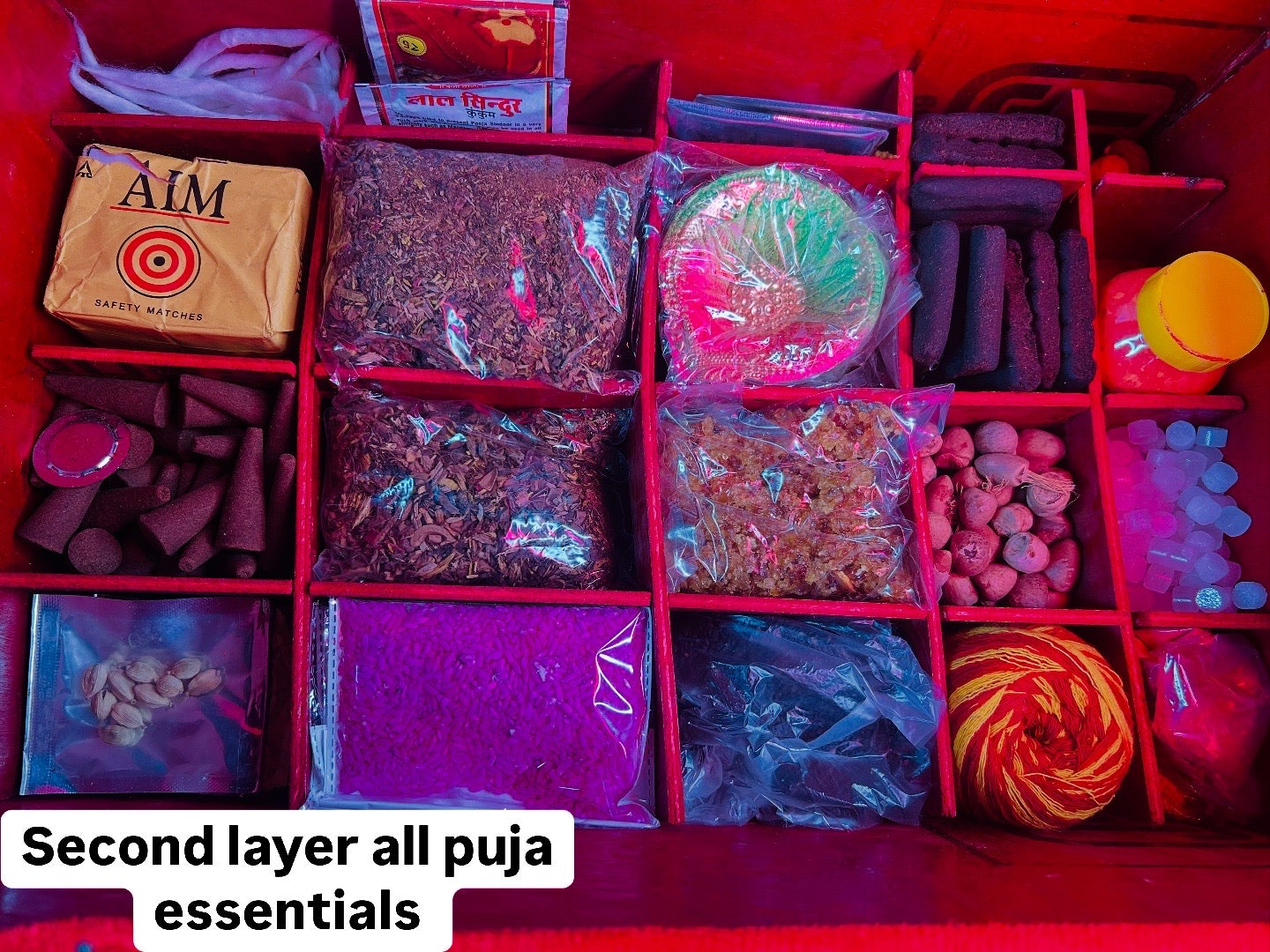 Complete durga puja big box with idol and temple
