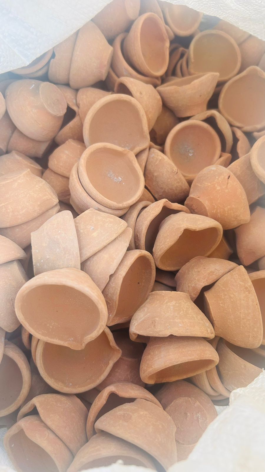 Set of 50 Traditional Clay Diyas for Diwali Decoration