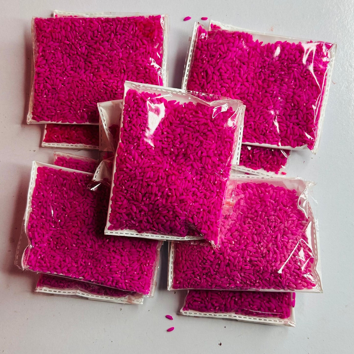 10 packs Pure Akshat for Puja – Sacred Rice Grains for All Hindu Rituals & Worship