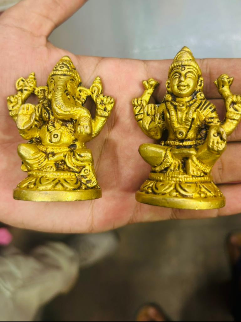 Laxmi Ganesh Brass Idol – Bring Home Peace, Prosperity & Divine Blessings