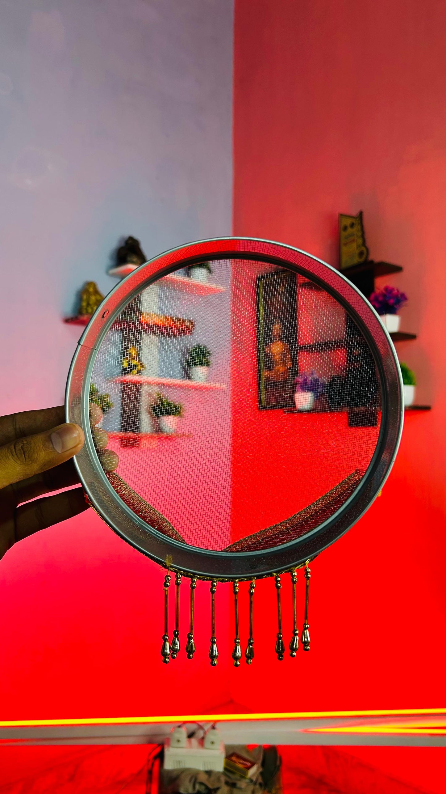 Karwa Chauth Pooja Decorated Thali Set – Complete Traditional Set with Thali, Lota & Chhanni for Eternal Love & Blessings