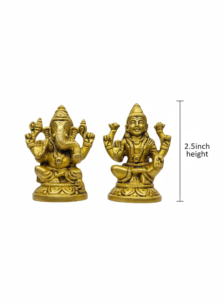 Laxmi Ganesh Brass Idol – Bring Home Peace, Prosperity & Divine Blessings