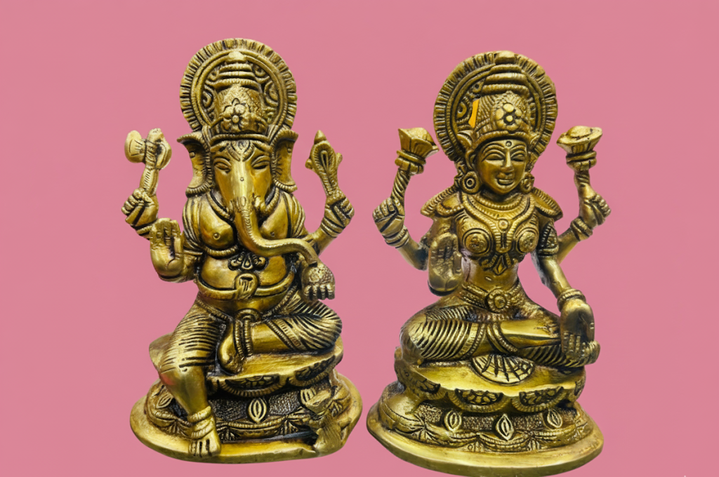 Laxmi Ganesh Brass Big Idol – Bring Home Peace, Prosperity & Divine Blessings