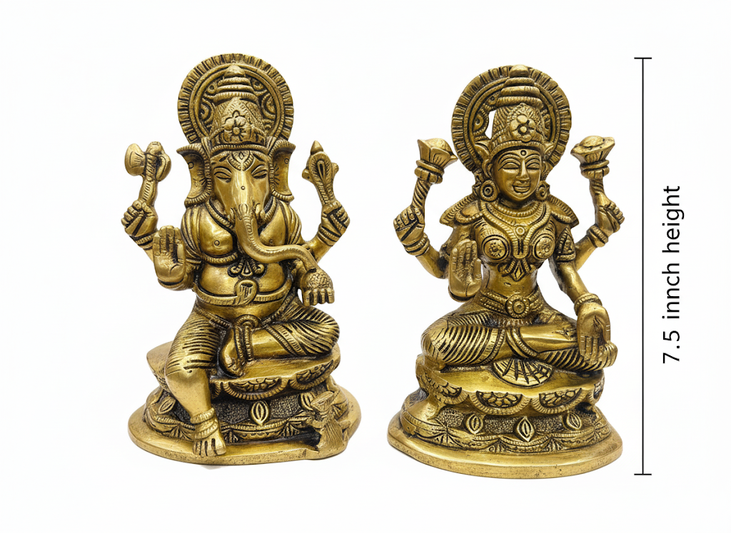 Laxmi Ganesh Brass Big Idol – Bring Home Peace, Prosperity & Divine Blessings