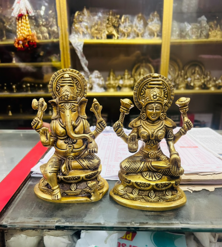 Laxmi Ganesh Brass Big Idol – Bring Home Peace, Prosperity & Divine Blessings