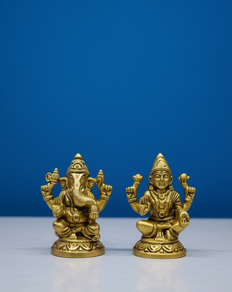 Laxmi Ganesh Brass Idol – Bring Home Peace, Prosperity & Divine Blessings