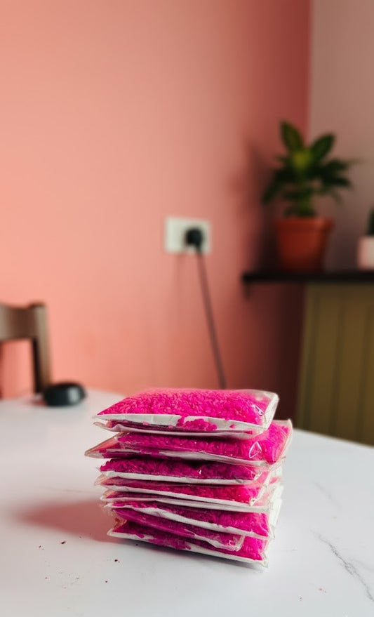 10 packs Pure Akshat for Puja – Sacred Rice Grains for All Hindu Rituals & Worship